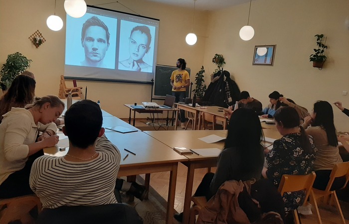 Art together portrait drawing – workshop – photos